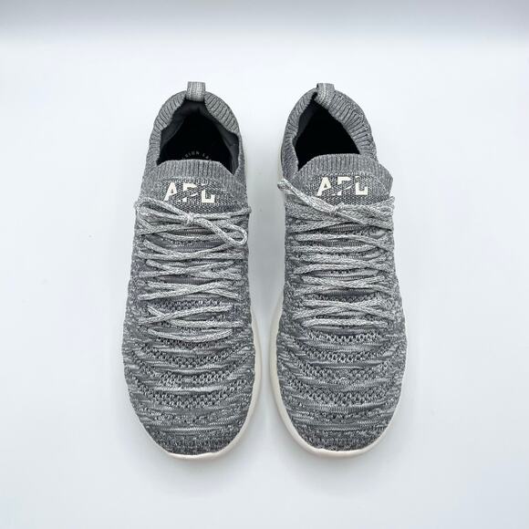 APL Techloom Wave Shoes Smoke Ivory Melange Gray White Running Womens 10.5 - Picture 8 of 16